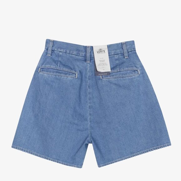 FINAL PRICE NWT Levi's Trouser Shorts Japanese Size 32 Waist 32 Blue Denim $198 - Picture 2 of 15